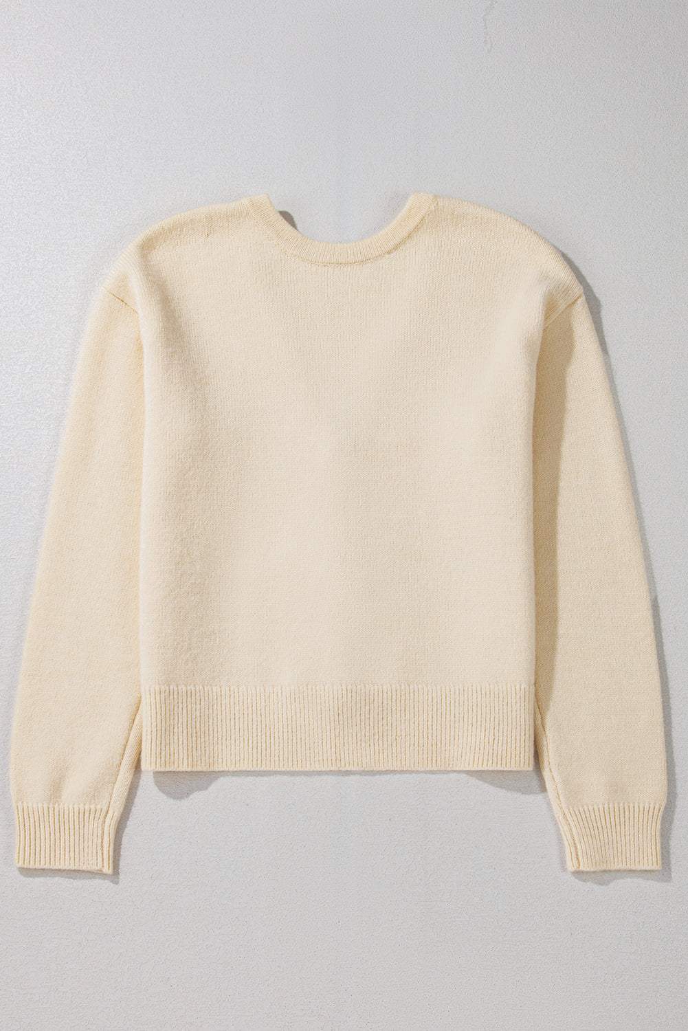Bowknot Front V Neck Long Sleeve Cardigan - Trendsi - Flyclothing LLC