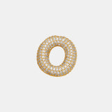 Gold-Plated Inlaid Zircon Letter Necklace - Trendsi - Flyclothing LLC
