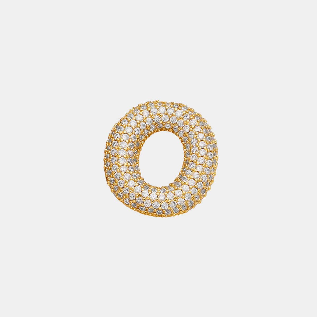 Gold-Plated Inlaid Zircon Letter Necklace - Trendsi - Flyclothing LLC