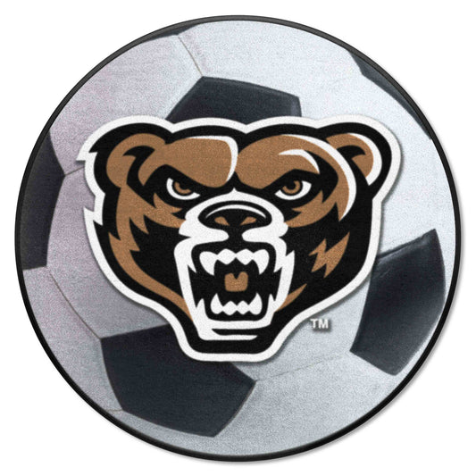 Oakland Golden Grizzlies Soccer Ball Rug - 27in. Diameter - Oakland
