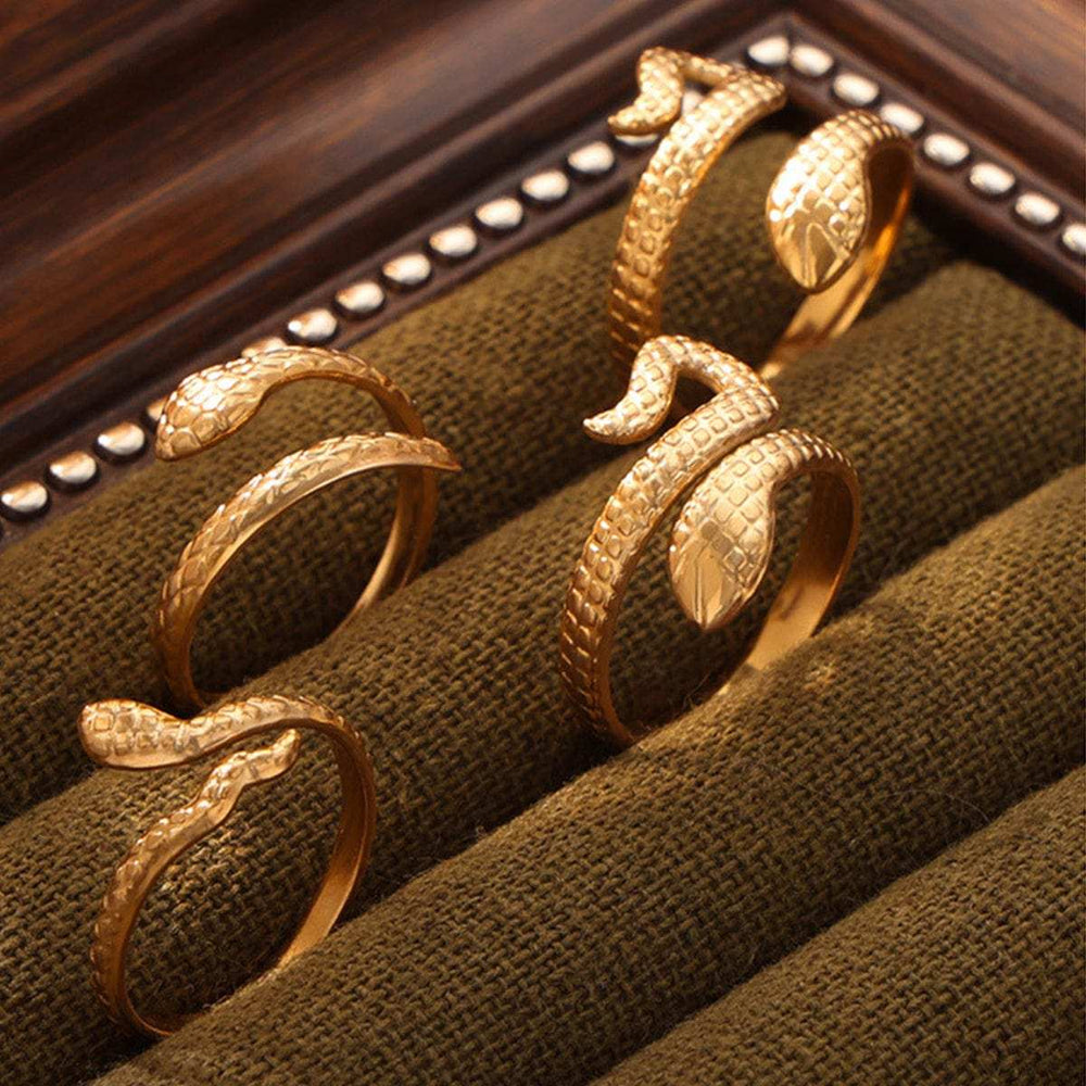 Titanium Steel Snake Shape Bypass Ring - Trendsi - Flyclothing LLC