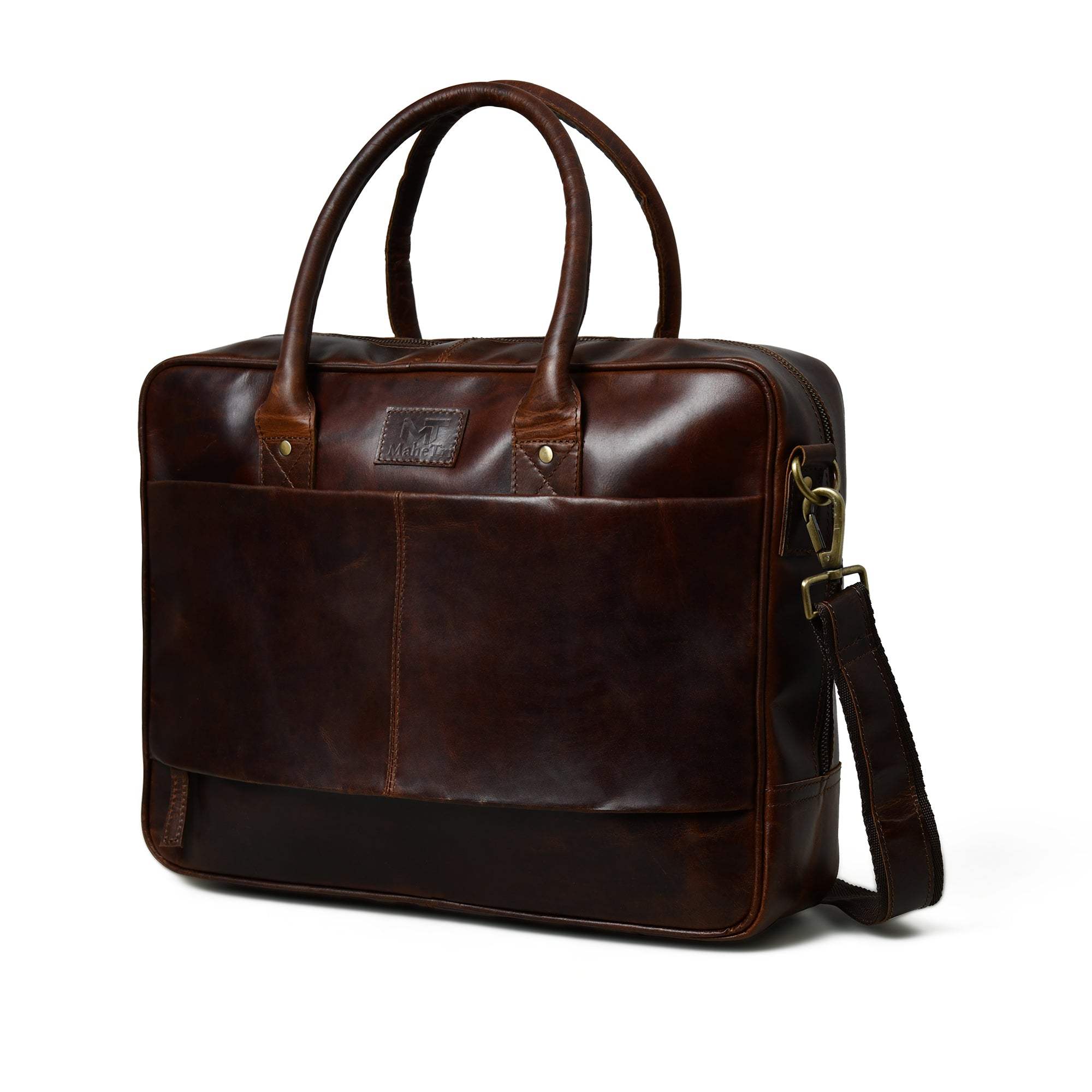Crimson Contemporary Briefcase - Classy Leather Bags - Flyclothing LLC