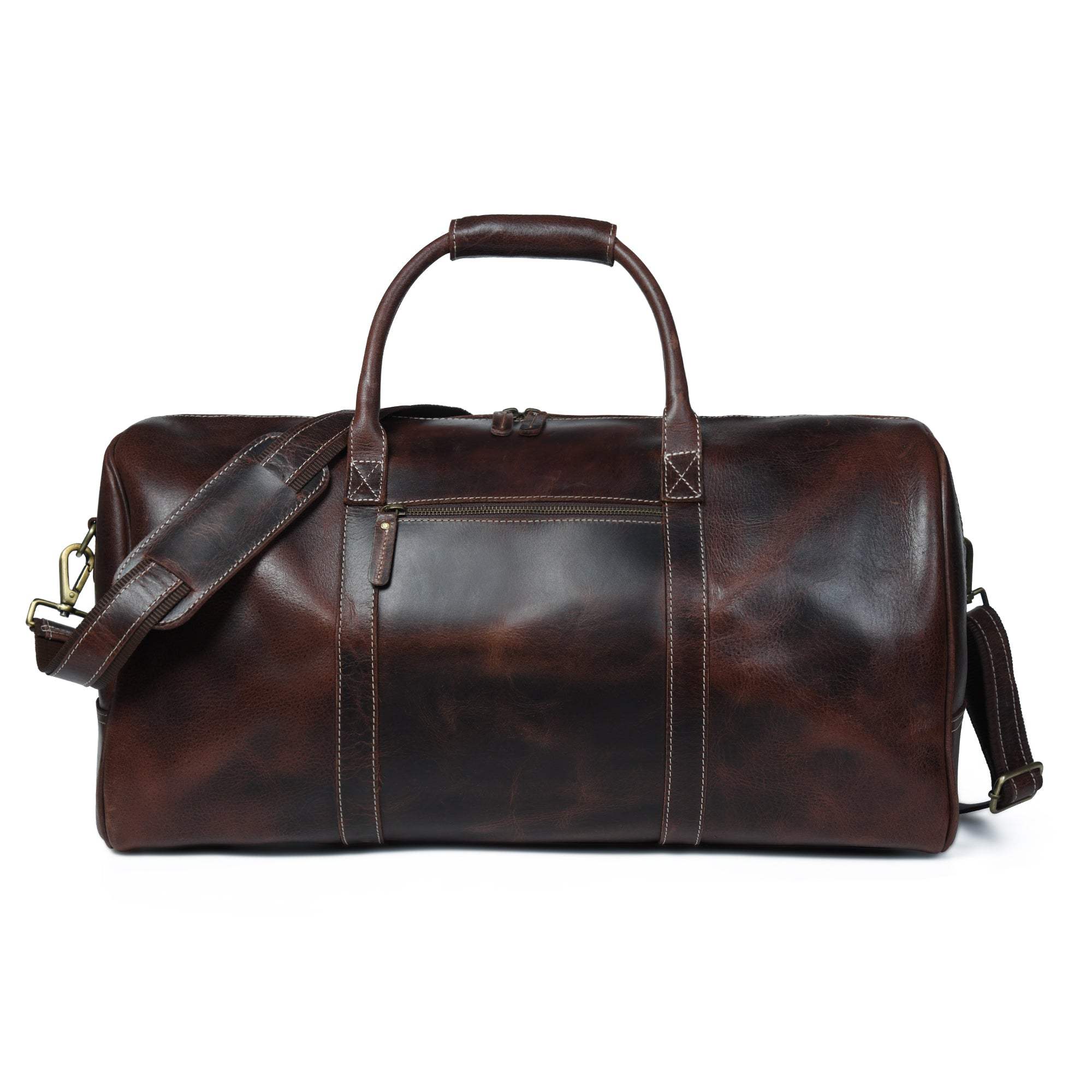 The Buffalo Traveller- Walnut - Classy Leather Bags - Flyclothing LLC