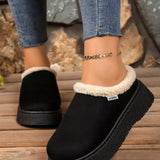 Plush Lined Platform Boots - Trendsi - Flyclothing LLC