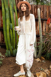 POL Openwork Balloon Sleeve Knit Cover Up - Trendsi
