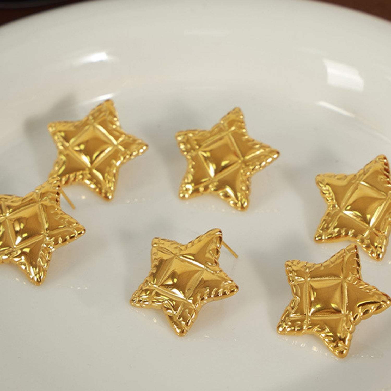 Titanium Steel Star Stud Earrings - Trendsi - Flyclothing LLC