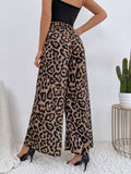 Printed Elastic Waist Wide Leg Pants - Trendsi