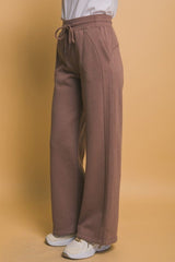Love Tree Drawstring Wide Leg Sweatpants with Pockets - Trendsi