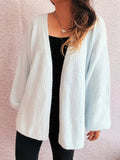 Open Front Long Sleeve Cardigan - Trendsi - Flyclothing LLC