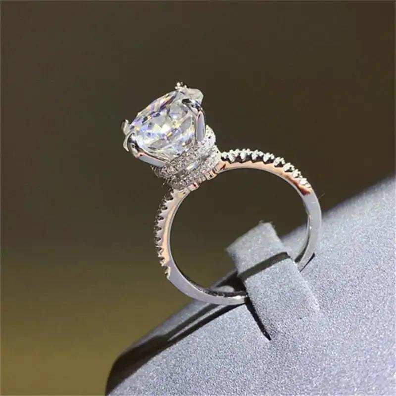 5 Carat Moissanite 925 Sterling Silver Ring - Trendsi - Flyclothing LLC