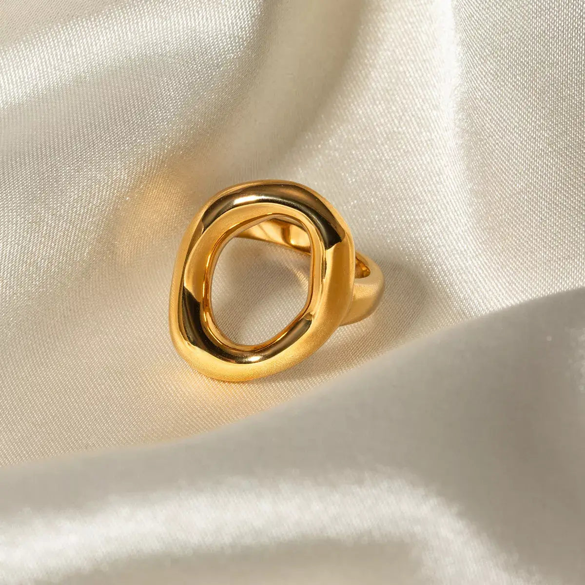 Modern Hollow Oval Ring - Trendsi - Flyclothing LLC
