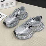 Lace Up Platform Athletic Shoes - Trendsi - Flyclothing LLC