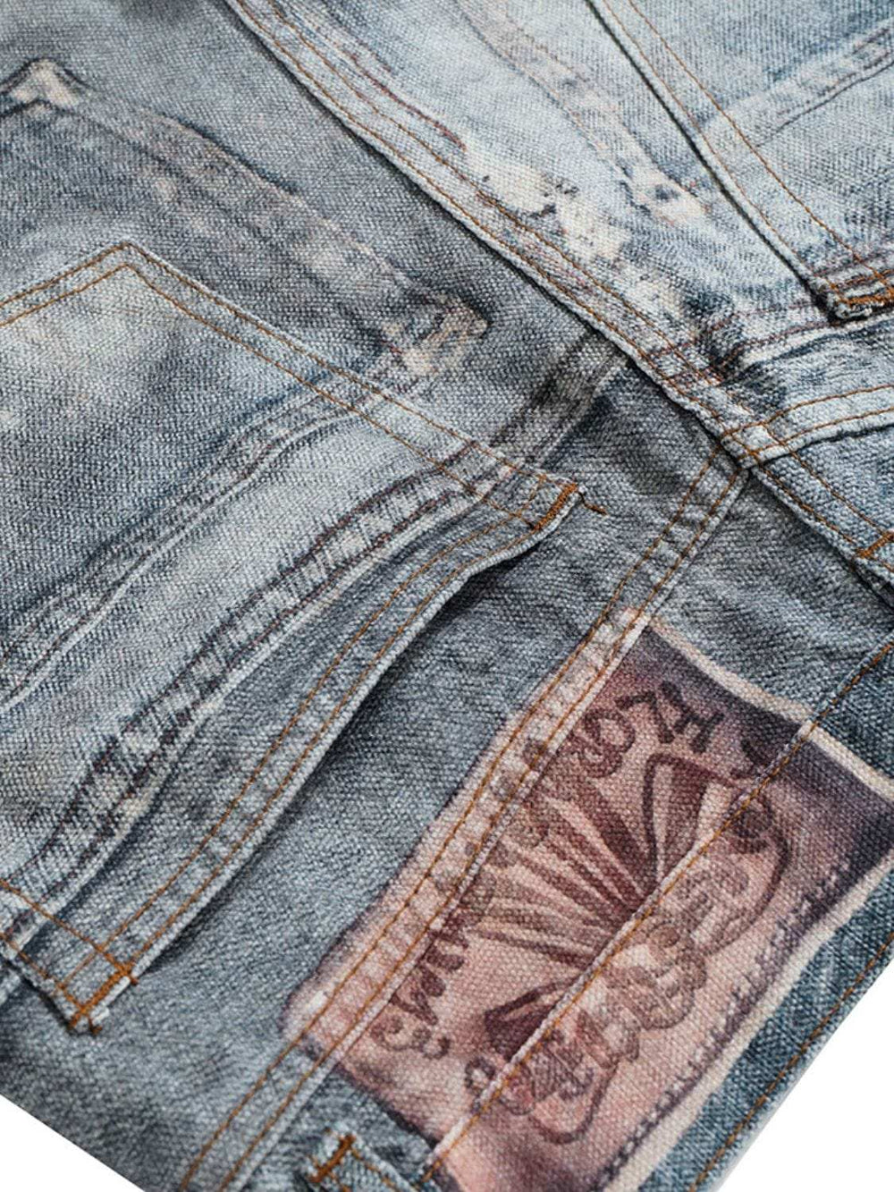 Men's Washed Button Fly Straight Jeans - Trendsi - Flyclothing LLC