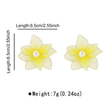 Flower Pearl Stud Earrings - Trendsi - Flyclothing LLC