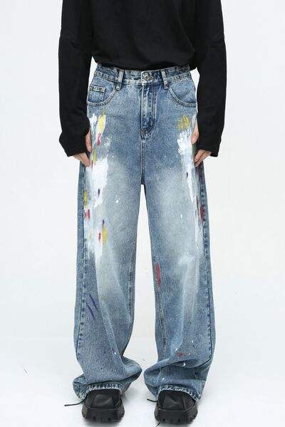 Painting Jeans with Pockets - Trendsi - Flyclothing LLC