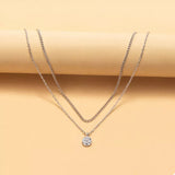 Double Layered Pendant Necklace - Trendsi - Flyclothing LLC