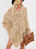 Fringe Openwork Knit Cover Up - Trendsi - Flyclothing LLC