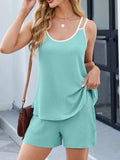 Casual Ribbed Tank Top and Shorts Set - Trendsi - Flyclothing LLC