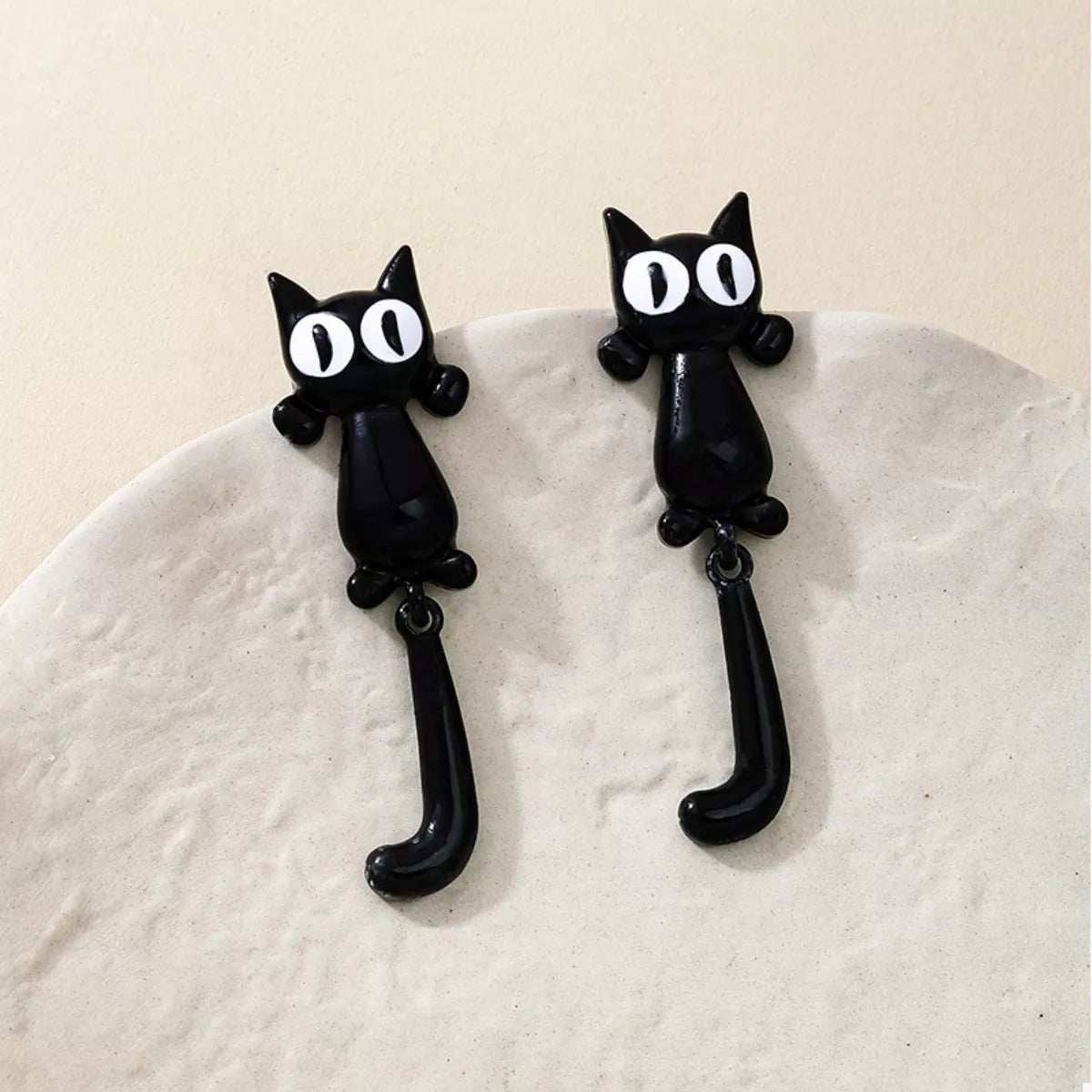 Alloy Cat Earrings - Trendsi - Flyclothing LLC