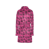 Baha Ranch Pink Cowboy Print Western Bath Robe - Baha Ranch Western Wear - Flyclothing LLC