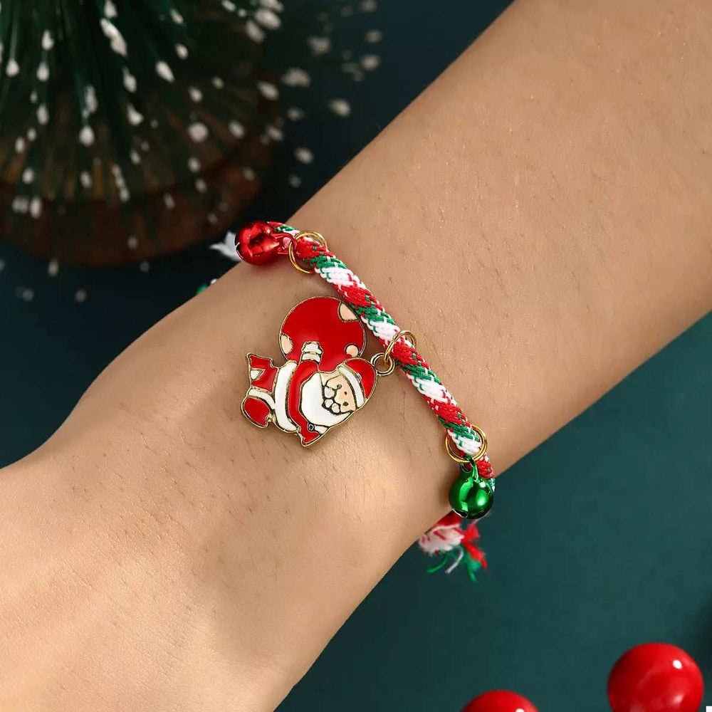 Christmas Charm Braided Rope Bracelet - Trendsi - Flyclothing LLC