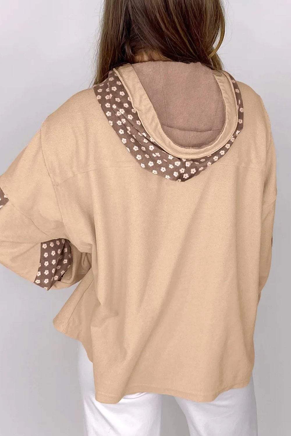 Drawstring Star Long Sleeve Hoodie - Trendsi - Flyclothing LLC