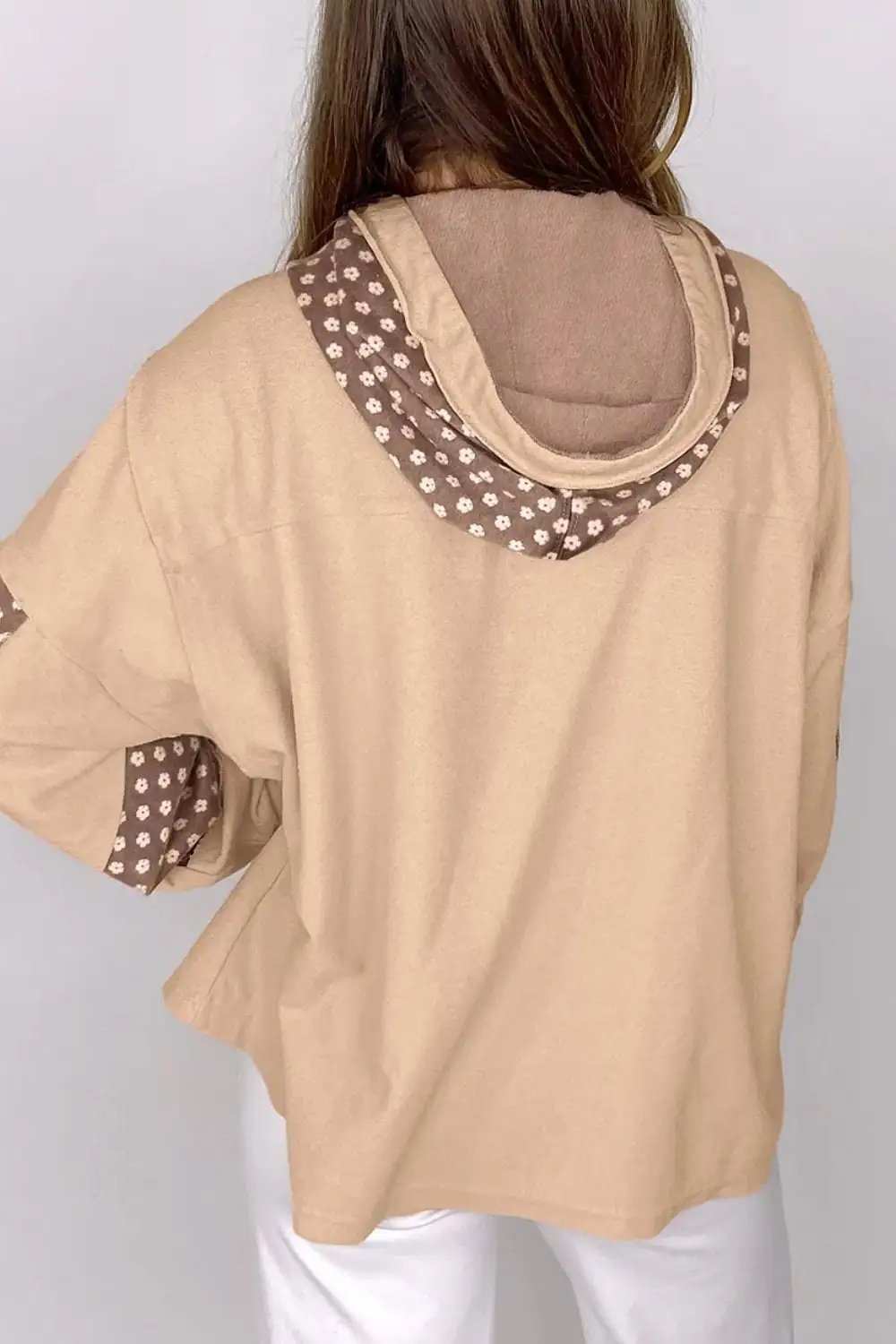 Drawstring Star Long Sleeve Hoodie - Trendsi - Flyclothing LLC