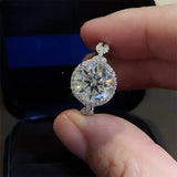 3 Carat 925 Sterling Silver Moissanite Ring - Trendsi