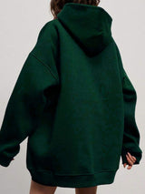 Pocketed Dropped Shoulder Long Sleeve Hoodie - Trendsi - Flyclothing LLC