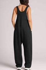Wide Strap Jumpsuit with Pockets - Trendsi - Flyclothing LLC