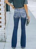 Distressed Bootcut Jeans with Pockets - Trendsi
