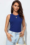 Solid Round Neck Tank - Trendsi - Flyclothing LLC