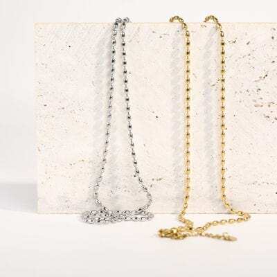 Titanium Steel Beaded Necklace - Trendsi - Flyclothing LLC