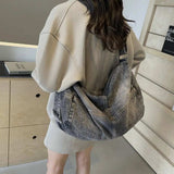 Adjustable Strap Denim Tote Bag - Trendsi - Flyclothing LLC