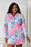 Double Take Floral Open Front Long Sleeve Cardigan - Trendsi