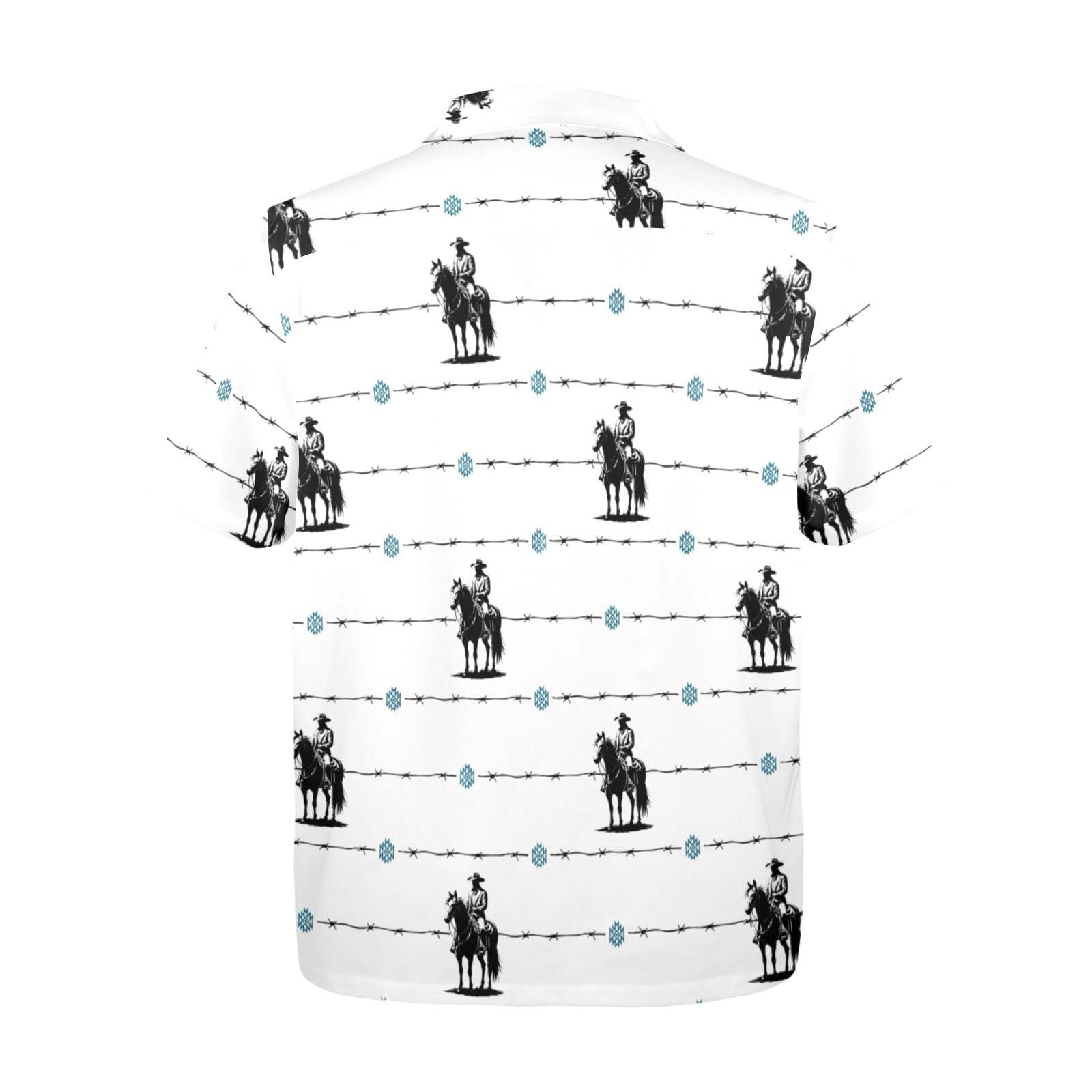 Baha Ranch Saddle Up Western Hawaiian Shirt Made in America - Baha Ranch Western Wear - Flyclothing LLC