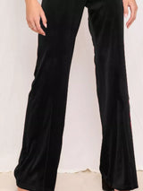 Full Size Velvet Wide Leg Pants Plus Size - Trendsi - Flyclothing LLC