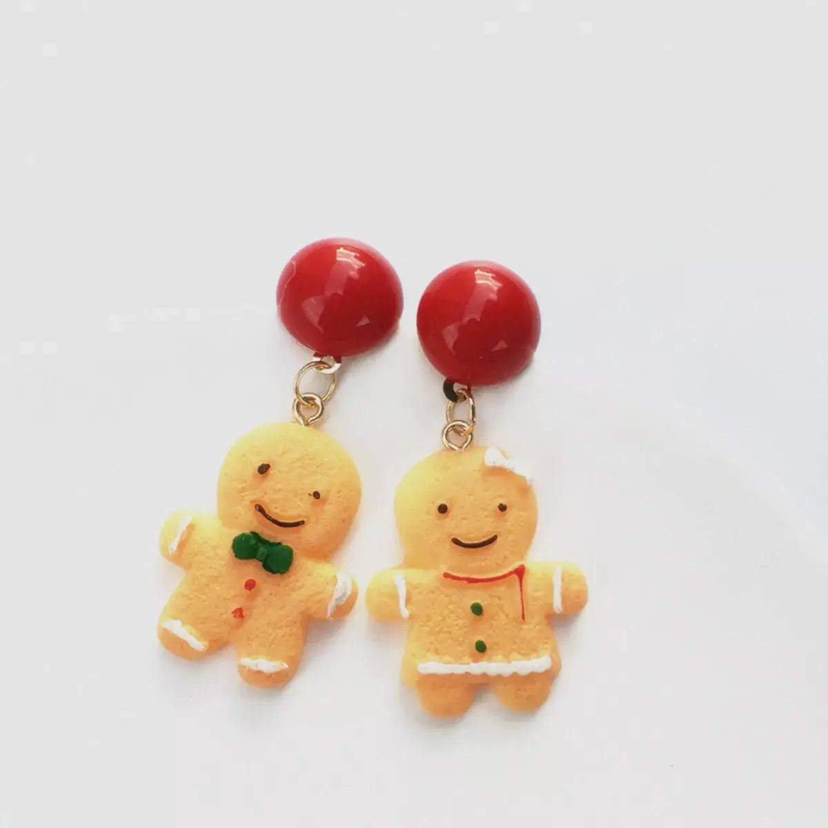 Christmas Gingerbread Man Drop Earrings - Trendsi - Flyclothing LLC