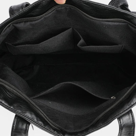 PU Leather Medium Handbag - Trendsi
