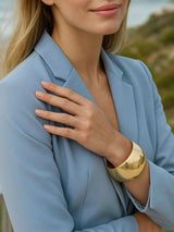 Zinc Alloy Wide Band Cuff Bracelet - Trendsi - Flyclothing LLC