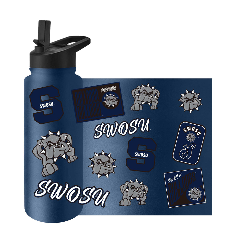 Southwestern OK State 34oz Dreamweave Quencher Bottle - Logo Brands - Flyclothing LLC