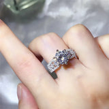 3 Carat 925 Sterling Silver Moissanite Ring - Trendsi - Flyclothing LLC