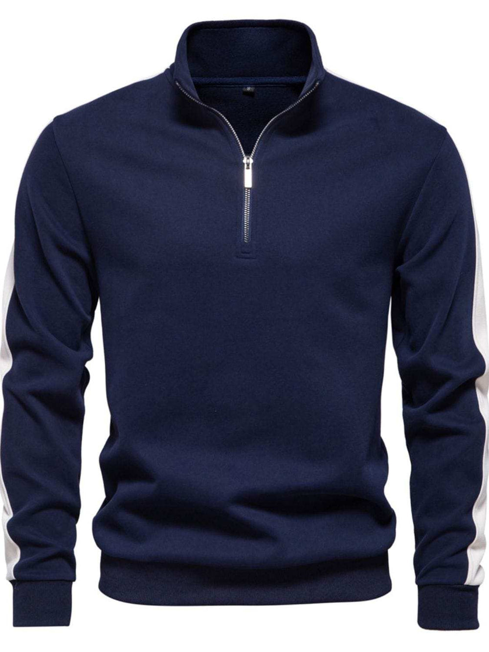 Men's Contrast Striped Long Sleeve Sweatshirt - Trendsi - Flyclothing LLC