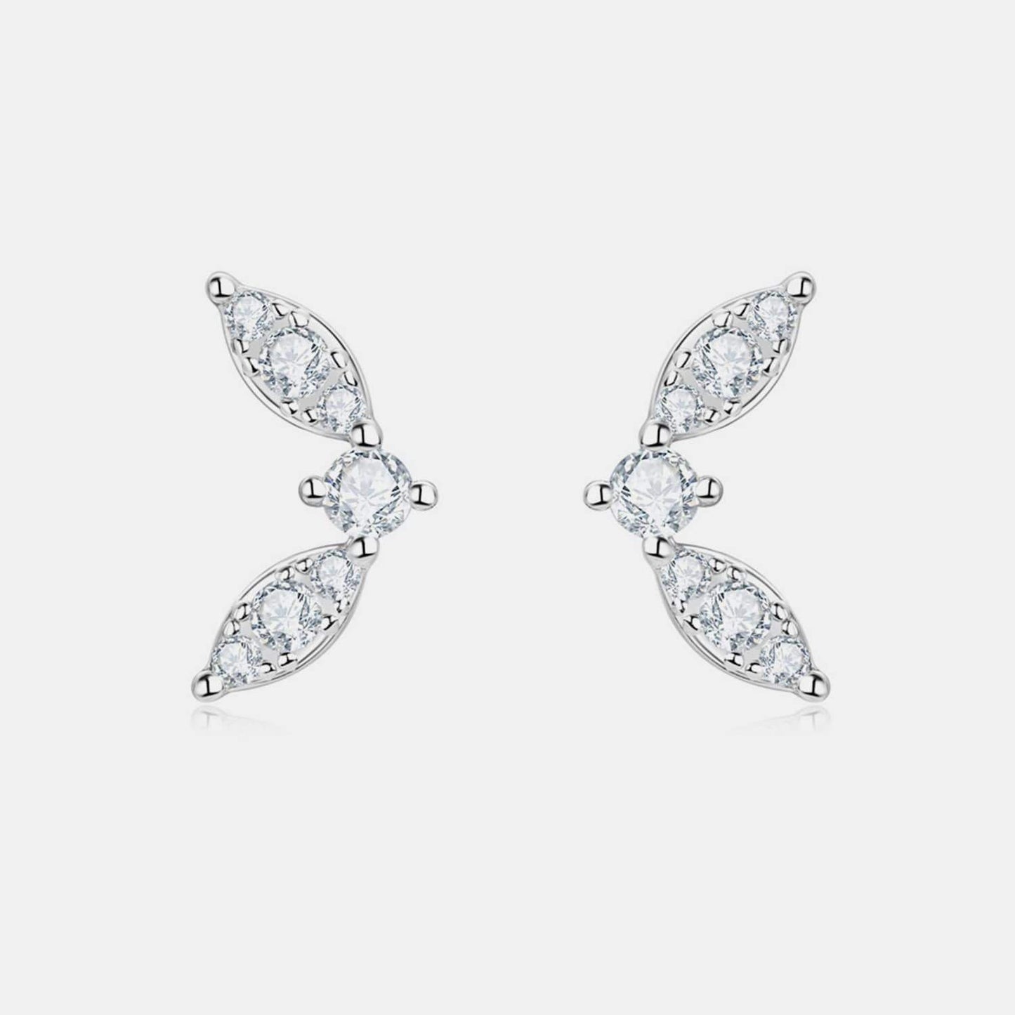 Moissanite 925 Sterling Silver Stud Earrings - Trendsi - Flyclothing LLC