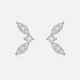 Moissanite 925 Sterling Silver Stud Earrings - Trendsi - Flyclothing LLC