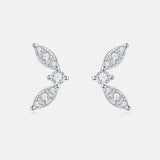 Moissanite 925 Sterling Silver Stud Earrings - Flyclothing LLC