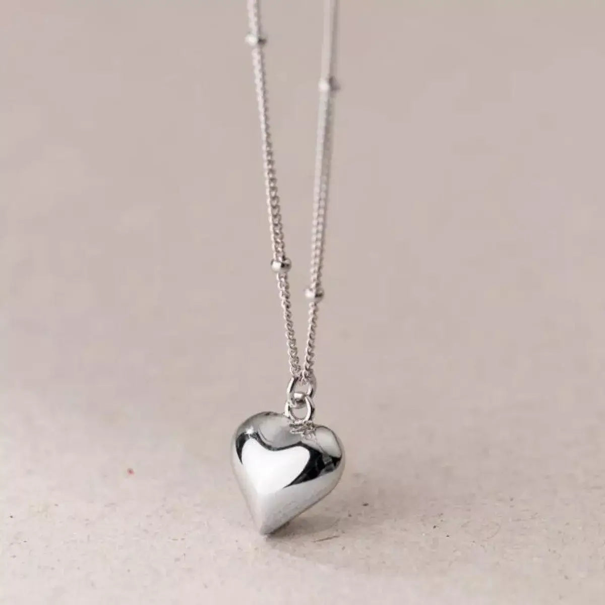 925 Sterling Silver Heart Necklace - Trendsi - Flyclothing LLC