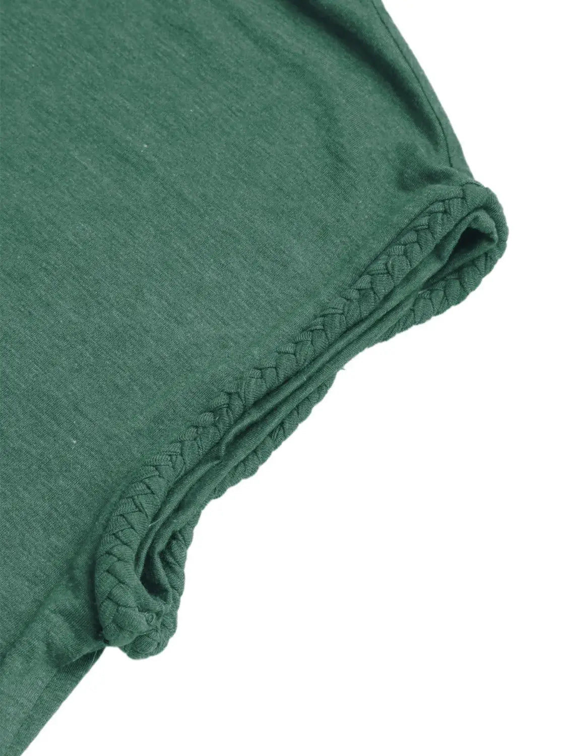 Perfee Round Neck Cap Sleeve T-Shirt - Trendsi - Flyclothing LLC
