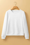 Textured Round Neck Long Sleeve Top - Trendsi