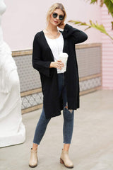 Open Front Long Sleeve Cardigan - Trendsi - Flyclothing LLC